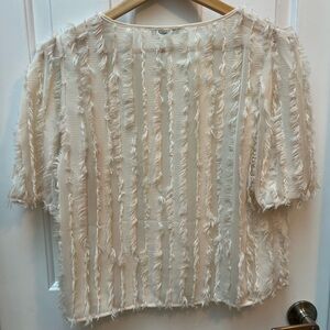 Zara Cream Textured Women's blouse
